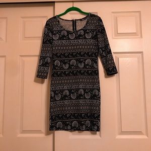 Patterned Bodycon Dress